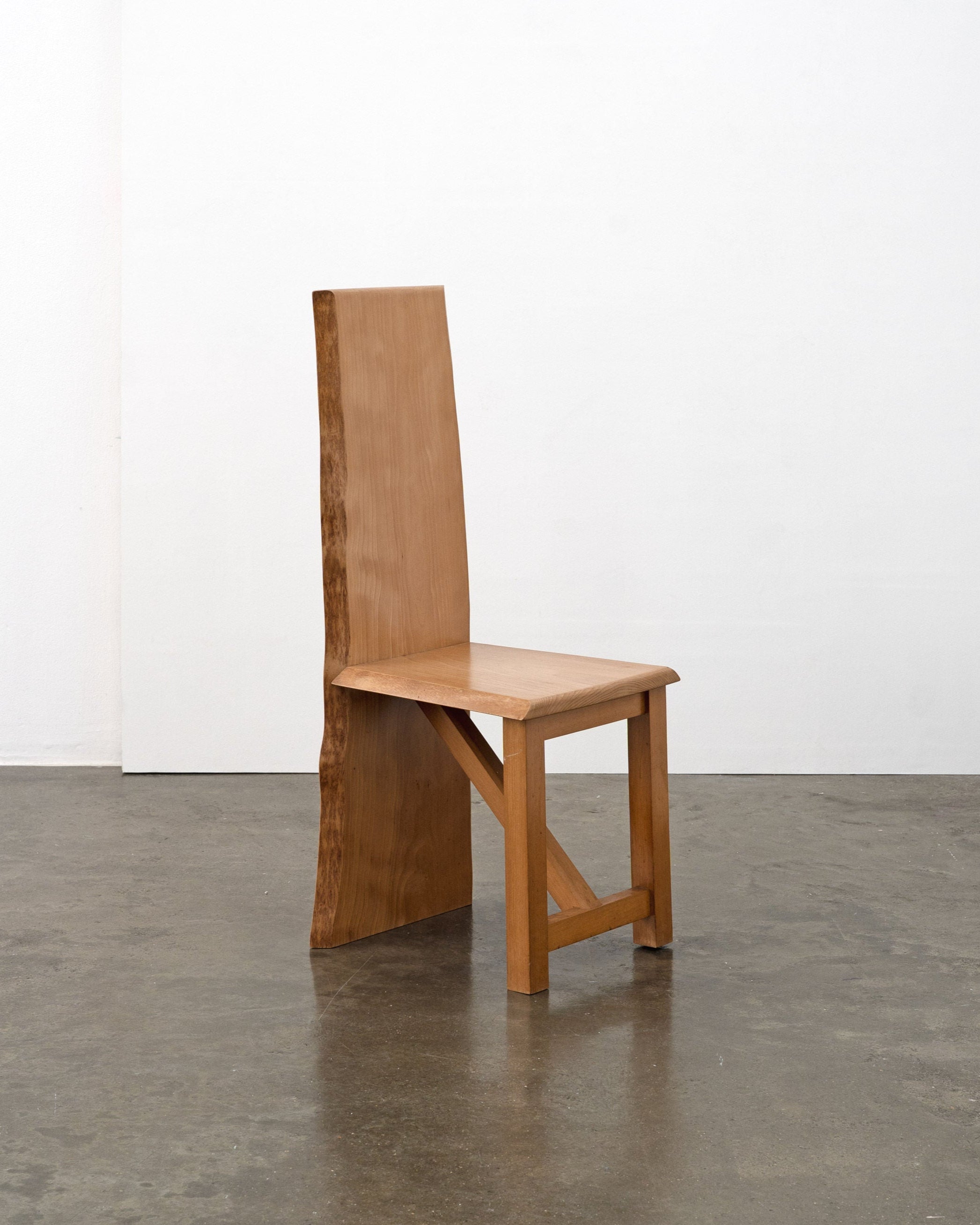 Postmodern Live Edge High Back Chair, 1990s