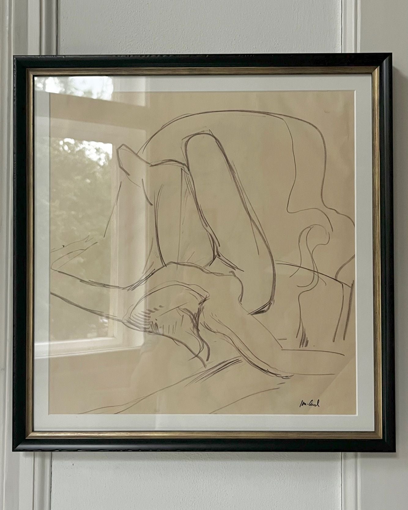 Croquis Drawing in Charcoal, 1930s