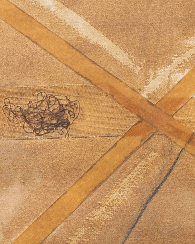 Abstract composition detail showing wooden strips and flour textures