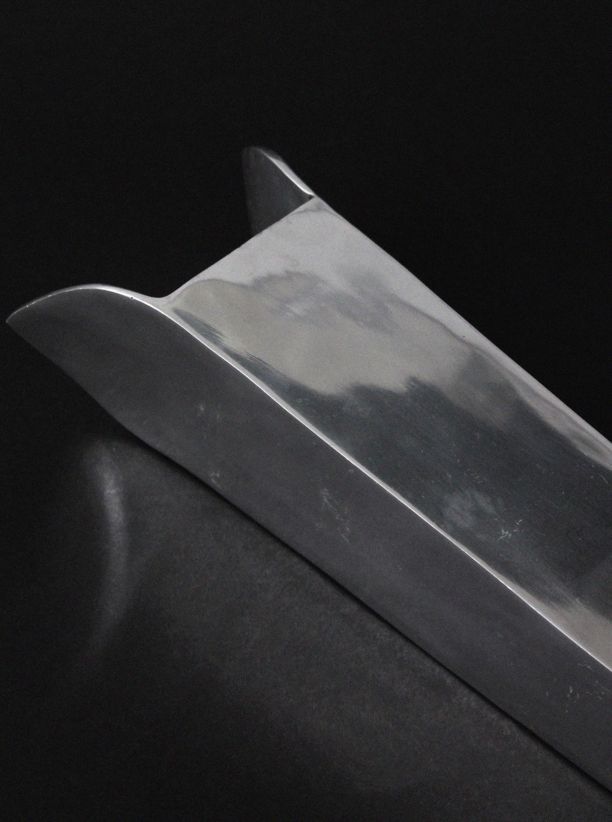 Contemporary Polished Aluminum Tall Vase