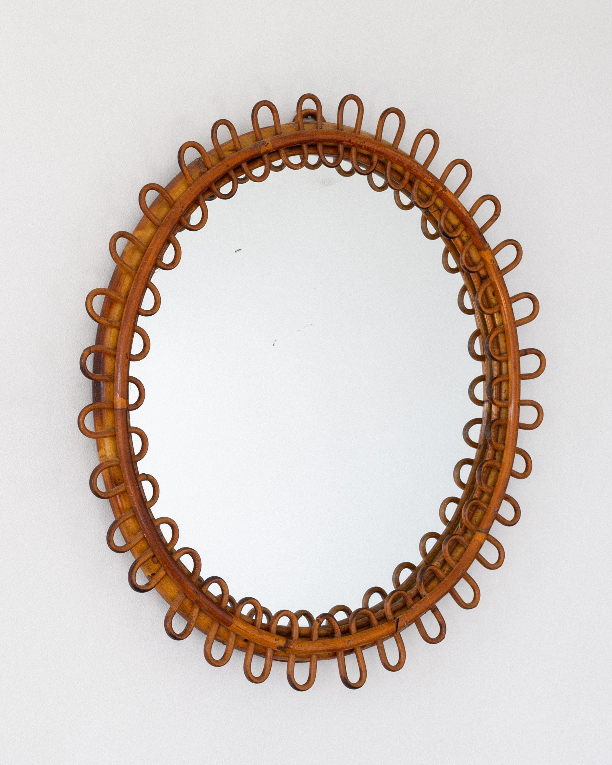 Rattan & Bamboo Mirror by Franco Albini, 1960s