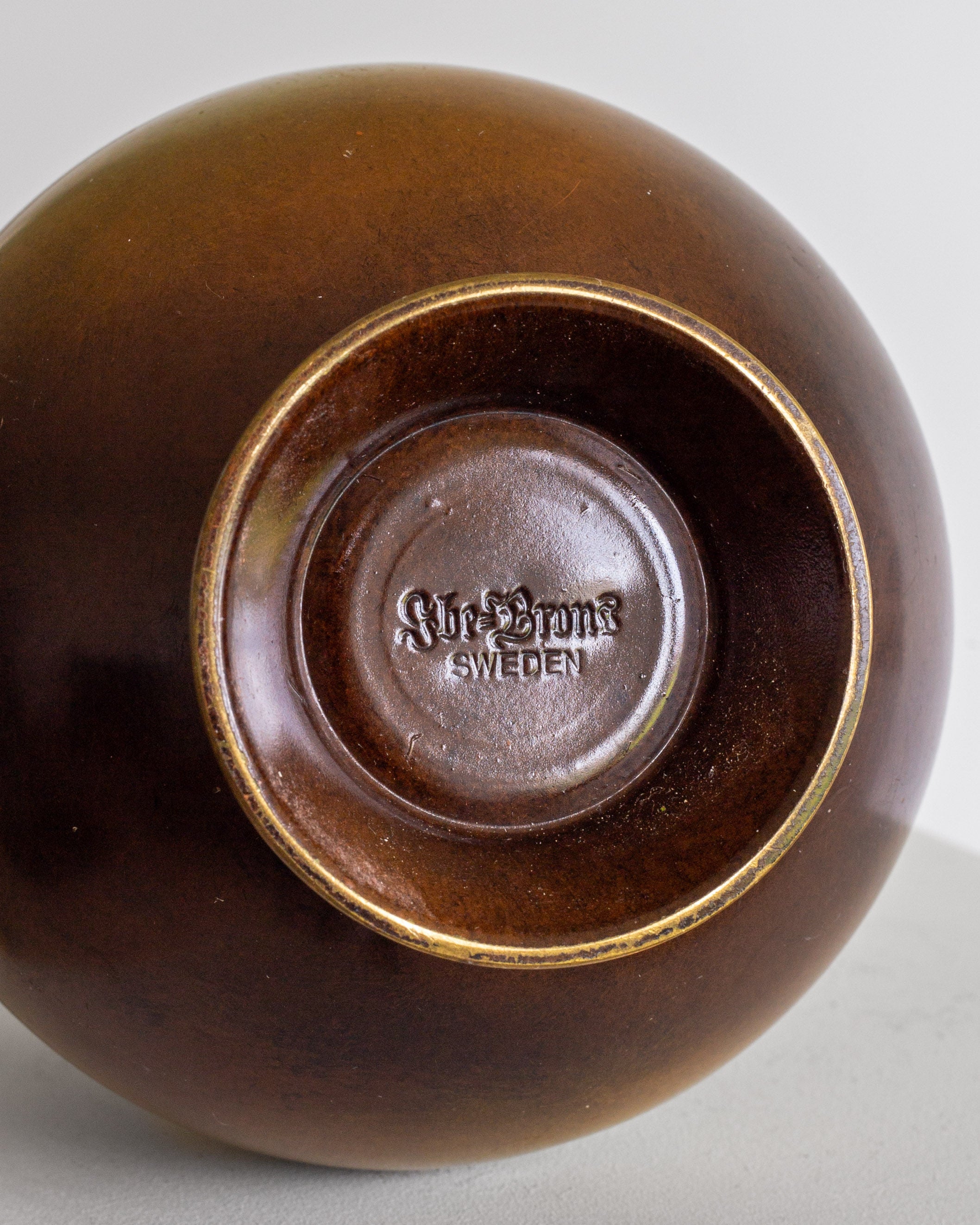Art Deco Metal Vase with Bronze Finish, 1930s