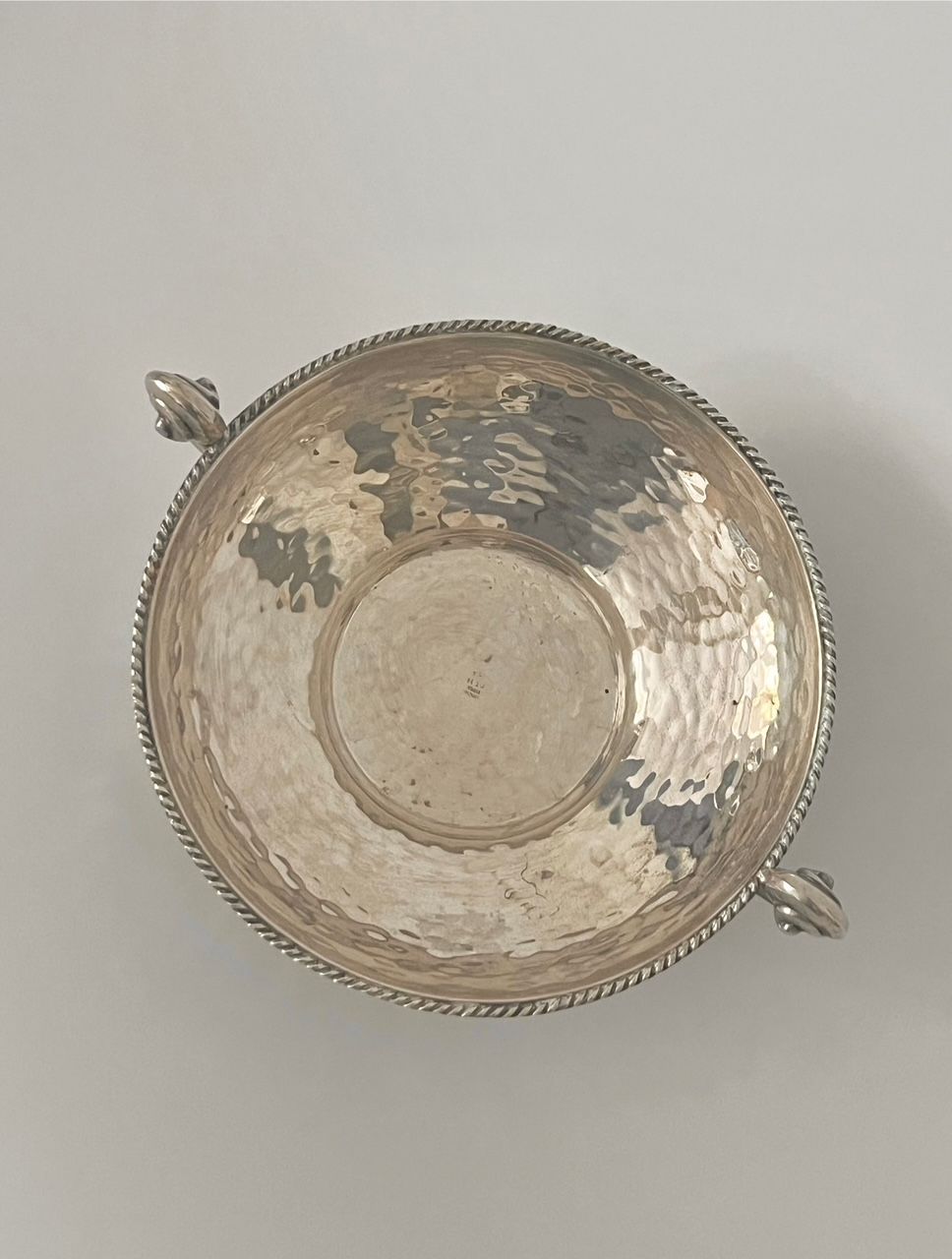 Sterling Silver Bowl with Shell Shaped Handles