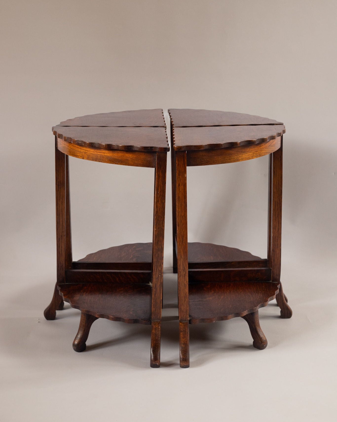 Vintage Wooden Side Tables- Set of Four