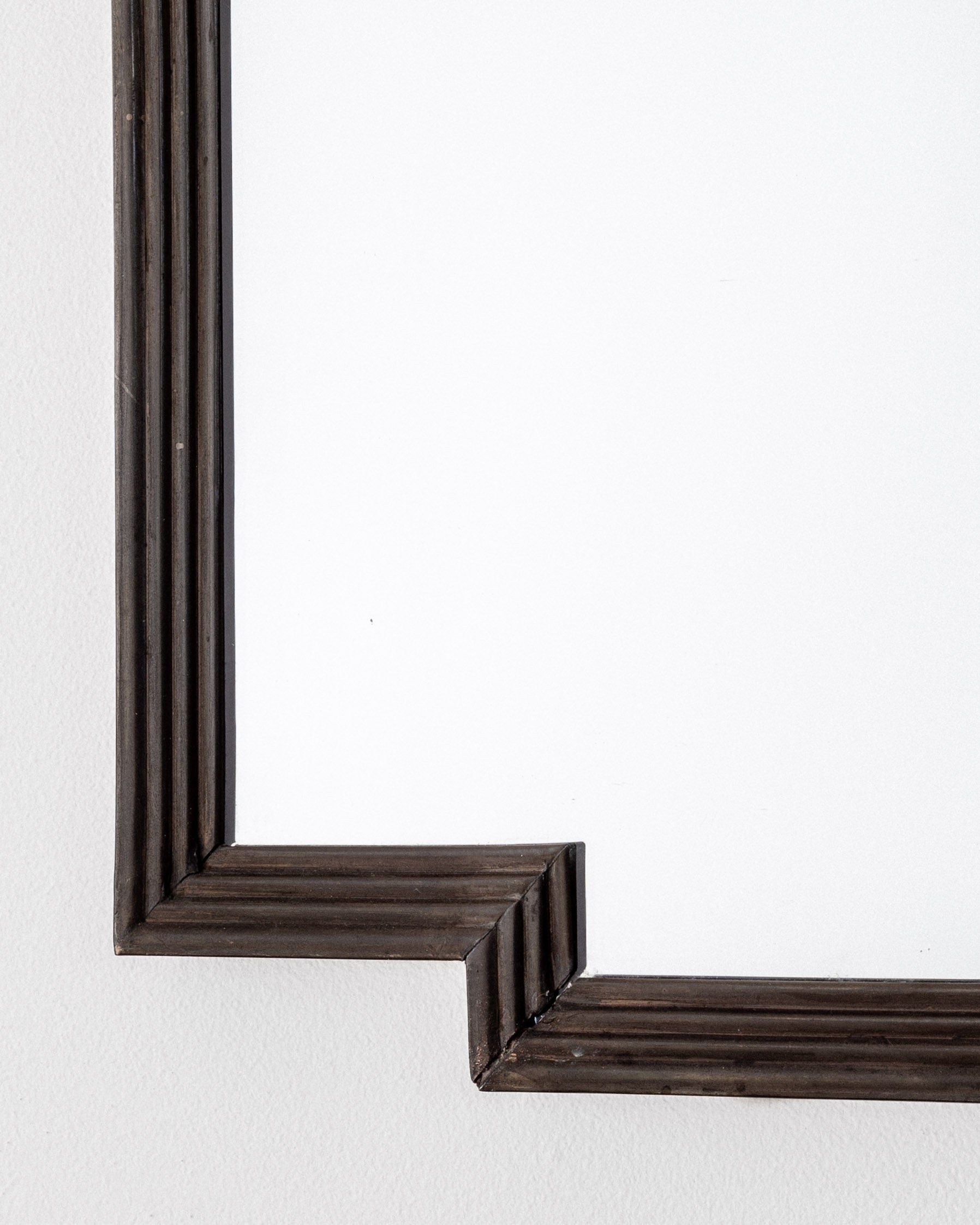 1930s Swedish Art Deco Bronze Mirror with Shell Crown