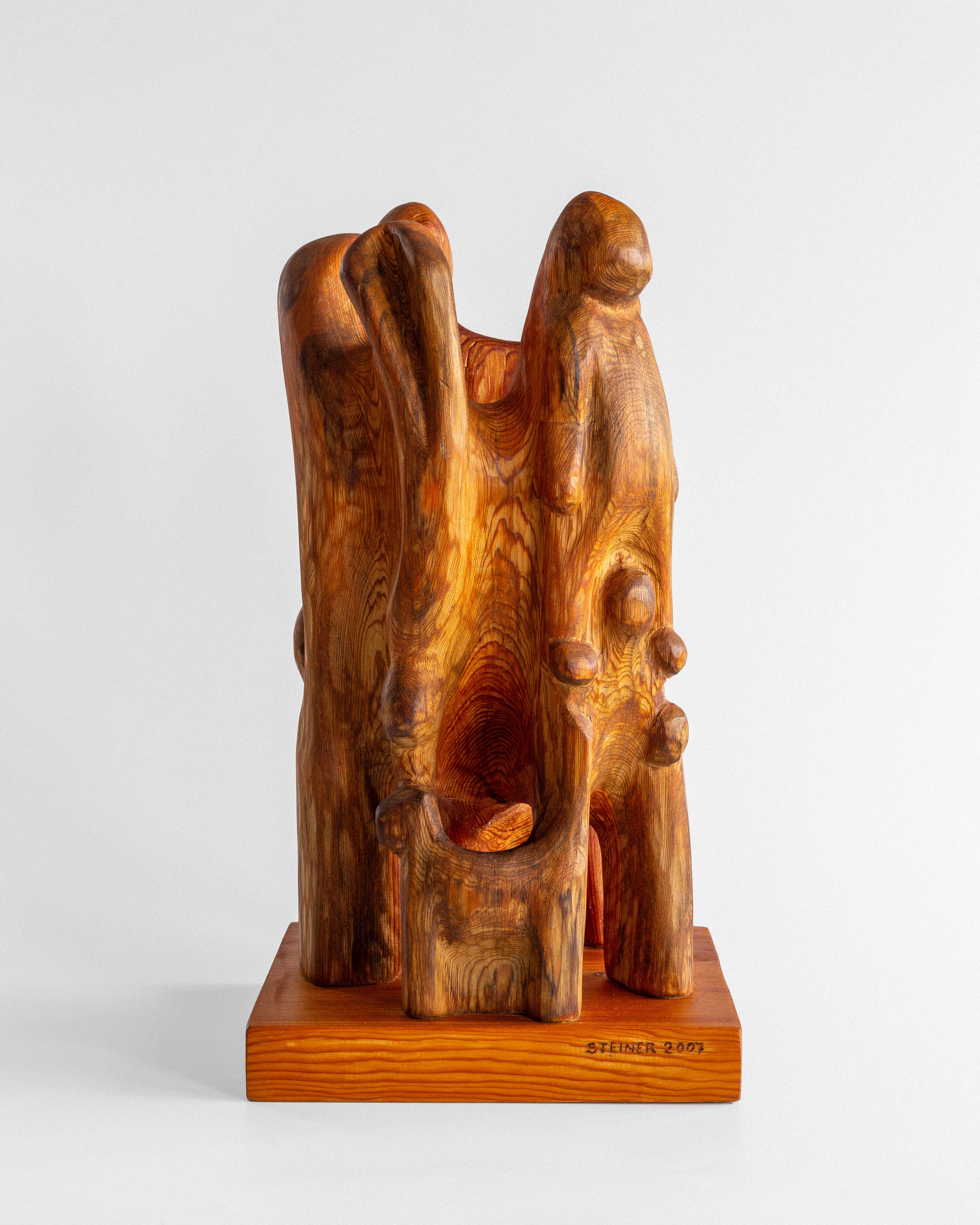 Large Wooden Sculpture by Jean-Maurice Steiner, 2007