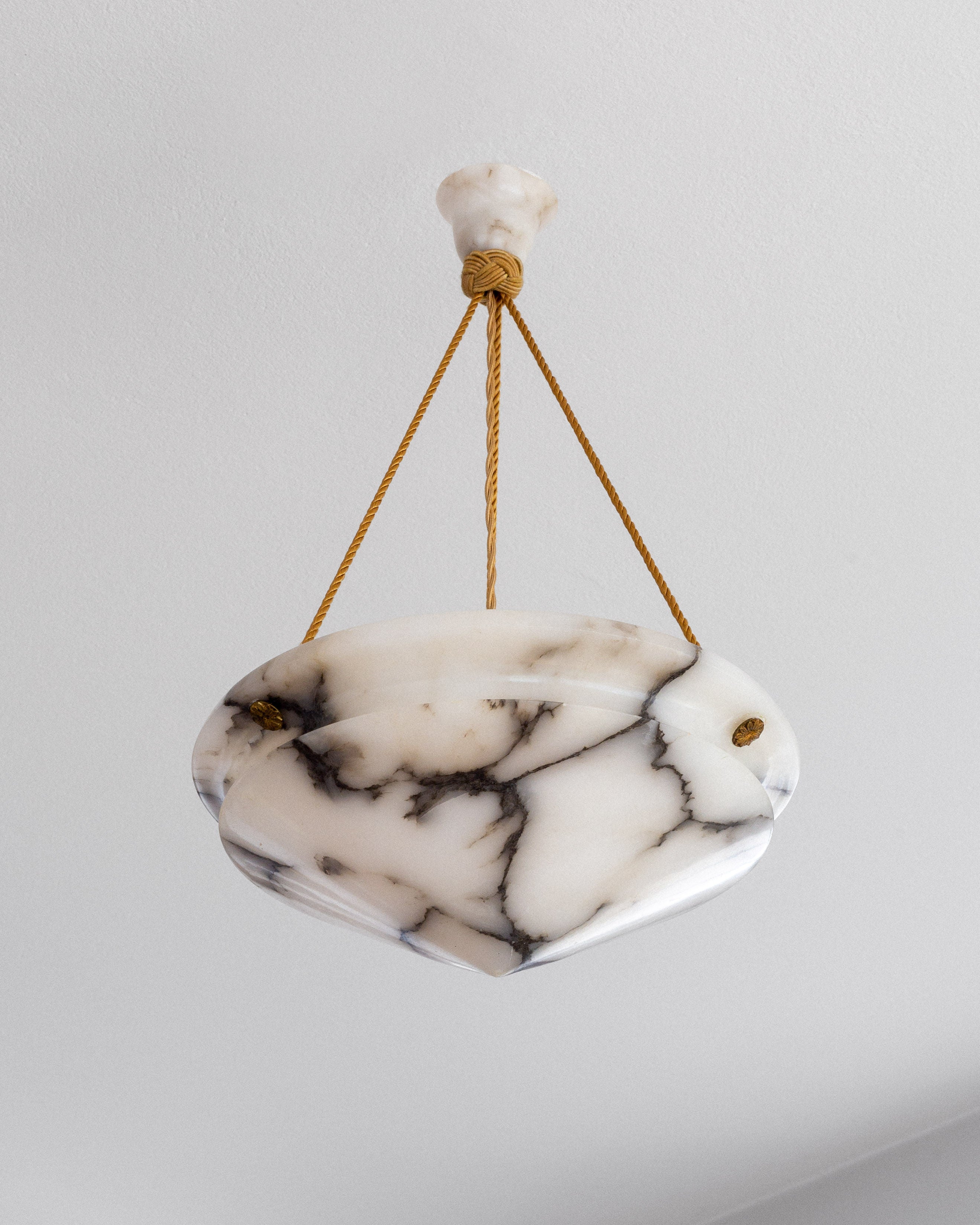 Art Deco Diamond Alabaster Pendant