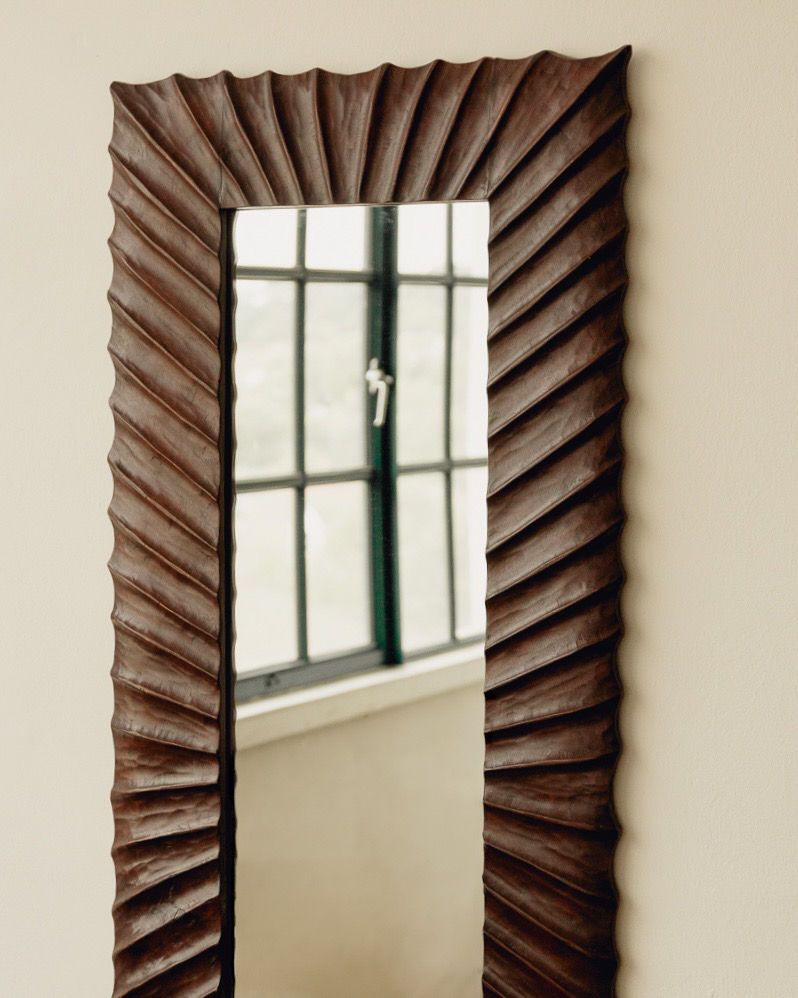 Wavy Full Length Mirror, France 1960's
