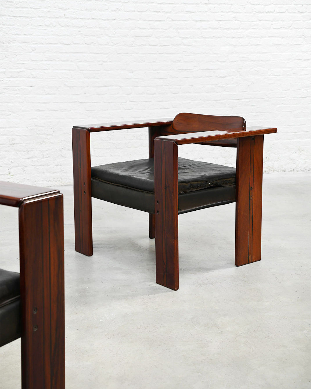 Tobia & Afra Scarpa Pair of Artona Lounge Chairs for Maxalto, Italy, 1970s