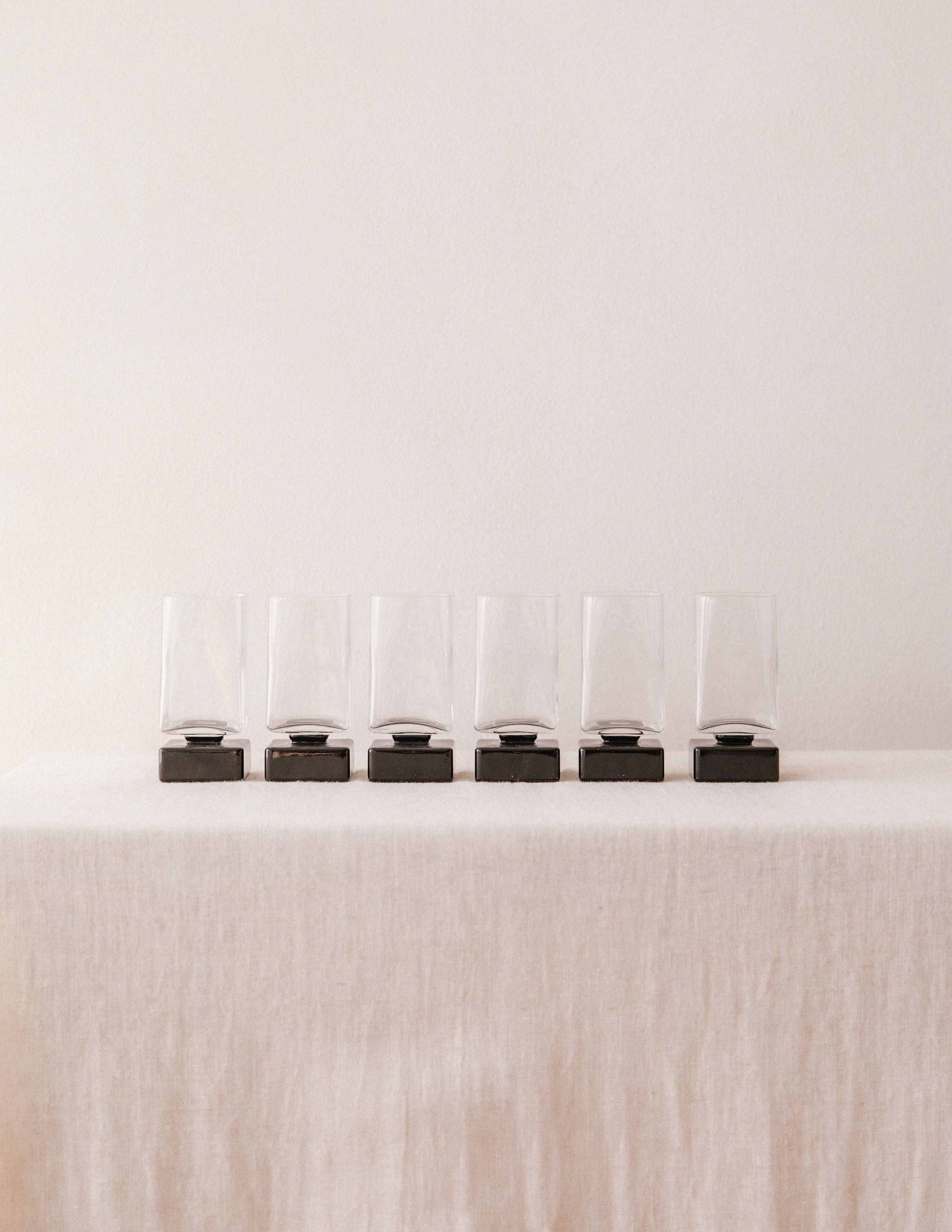 Bormioli Monet Noir Liqueur Set