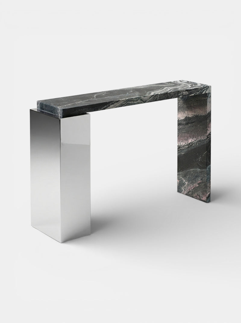 Jill Console Cipolino Marble & Inox — detail view