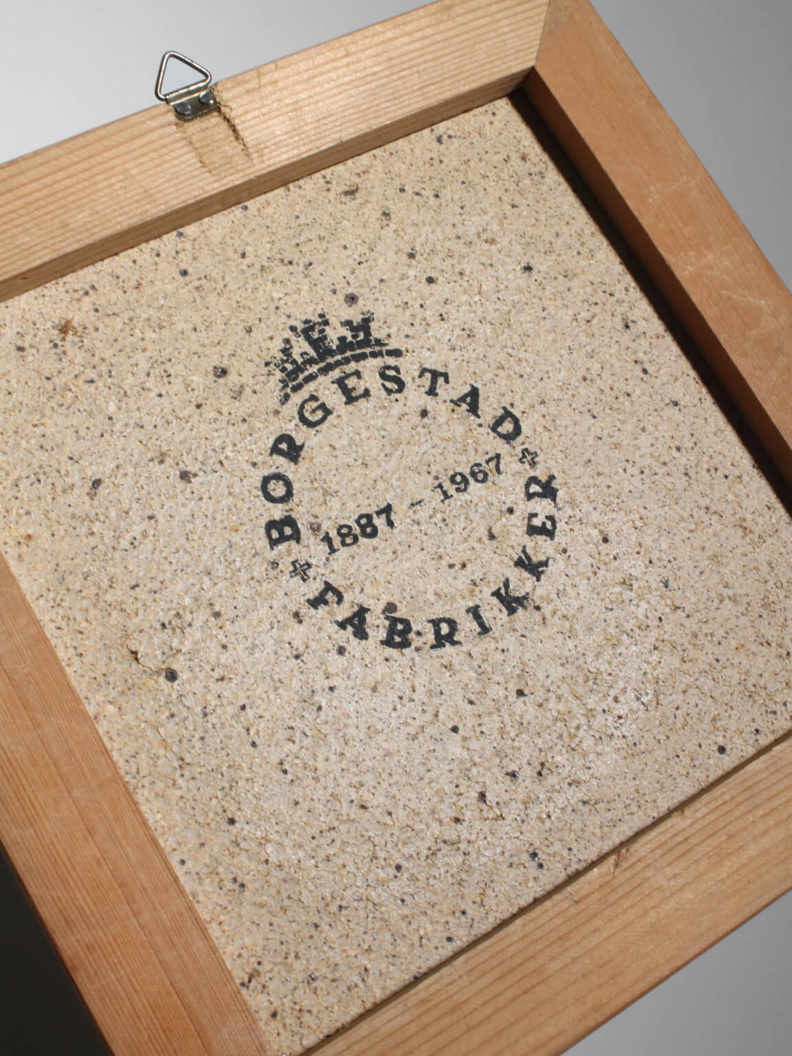 Konrad Galaaen Mid-Century Ceramic Art Tile, For Borgestad Fabrikker, Norway — side angle