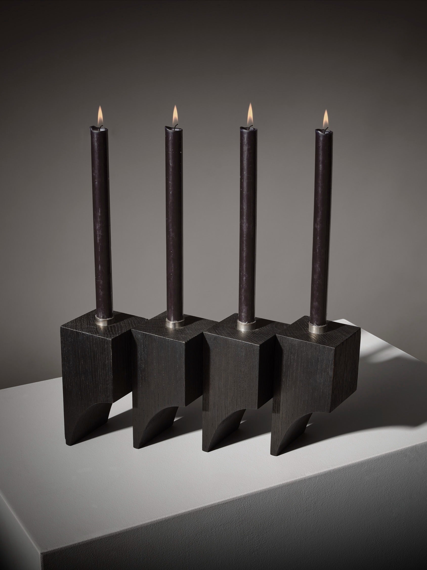 Acer Candle Holder R:4 — modern wooden holder with four candles