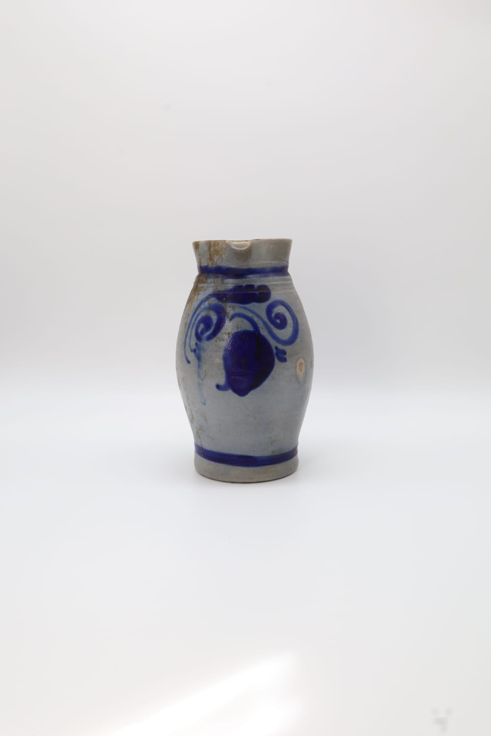 Vintage Stoneware Pitcher – Germany (c. 1950–1970) — side angle
