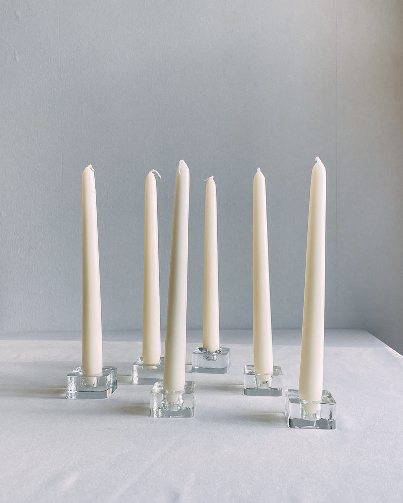 Brutalist Glass Candle Holders (set of 6) by Tafelgeluk | The Oblist