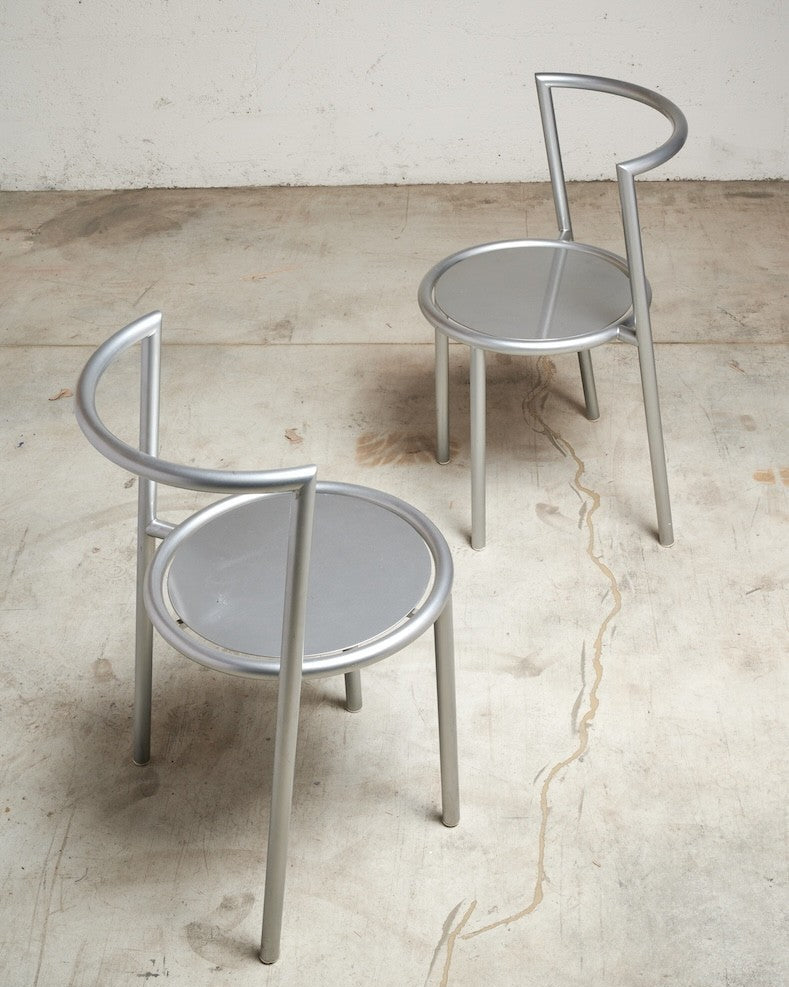 Pair of Metallo Chairs by Sergio Calatroni | The Oblist — metal, modern design