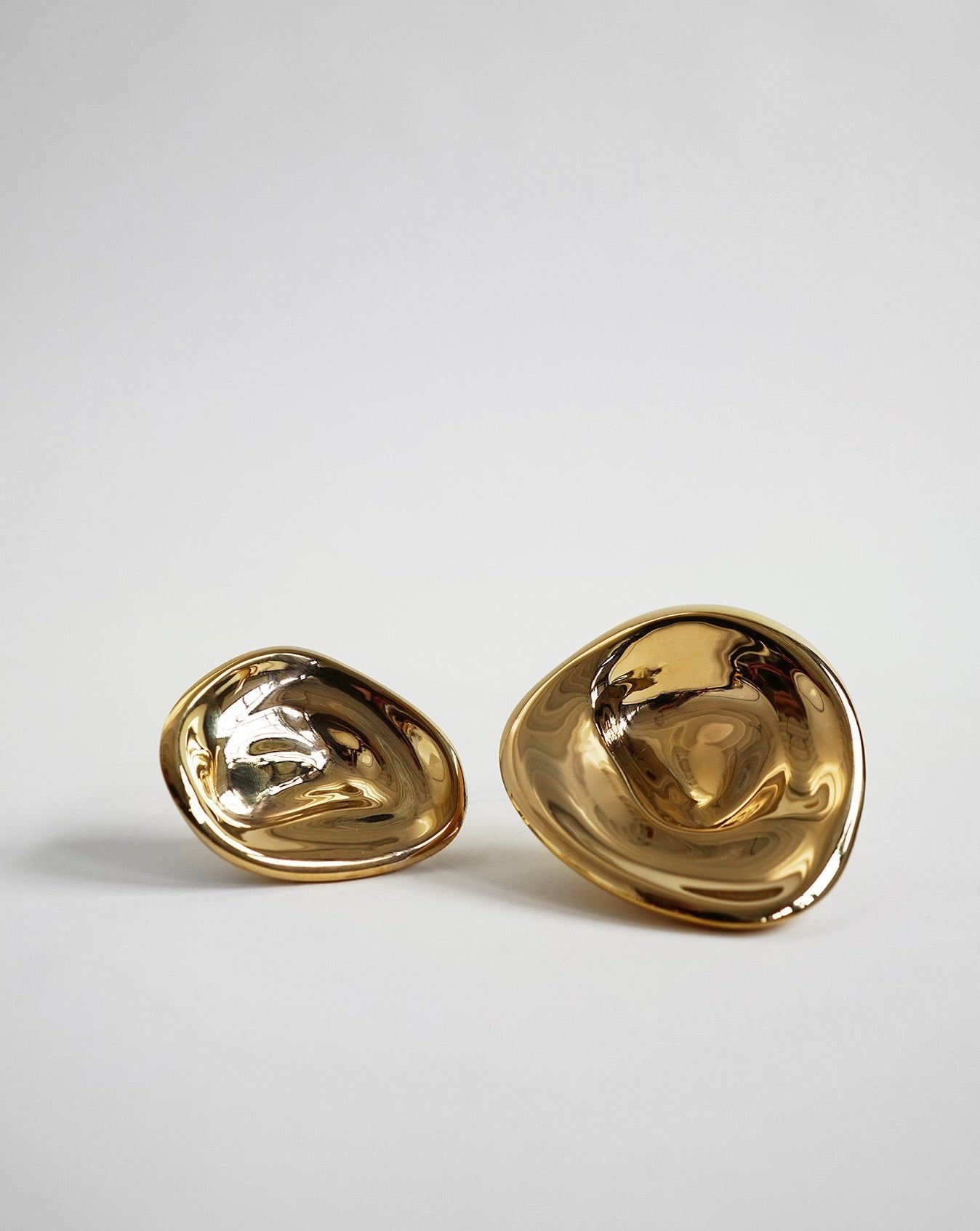 Ripple Hook - Small - Brass — back view showing smooth brass finish