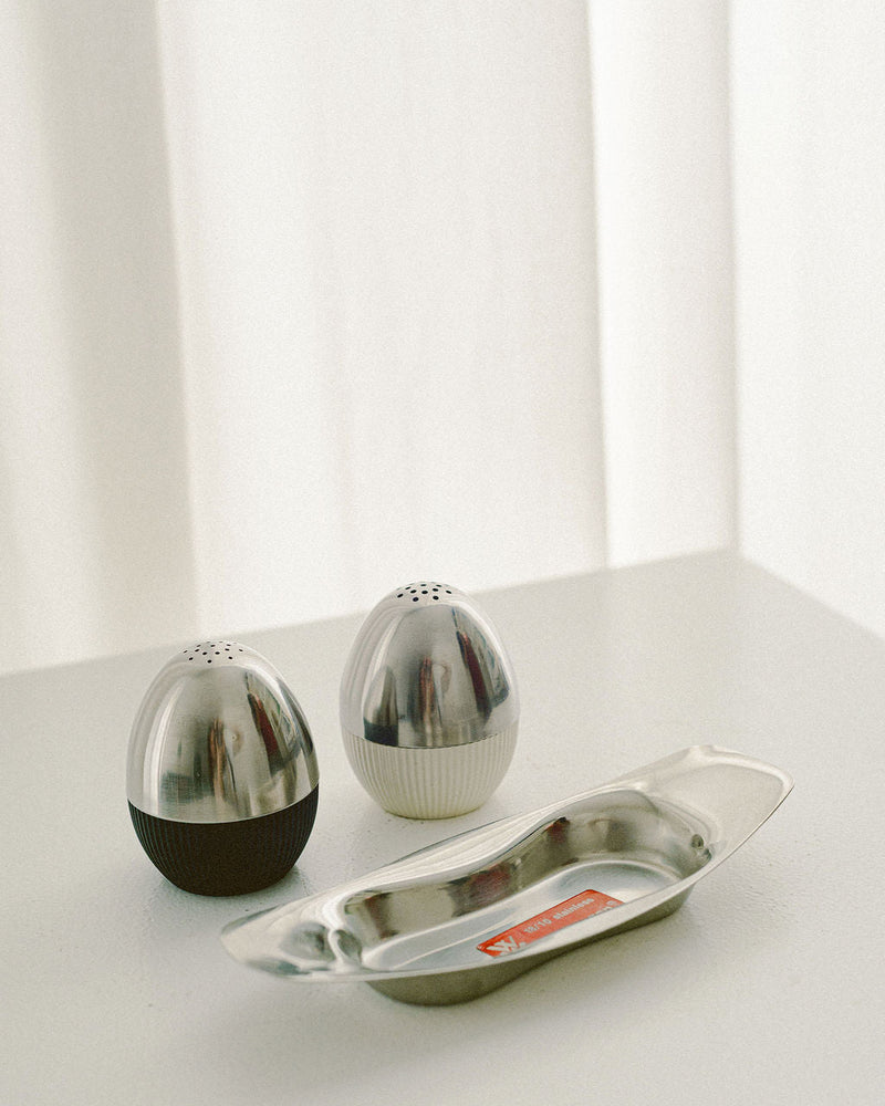 WMF Salt & Pepper Set by Wilhelm Wagenfeld by Arcā Collections | The Oblist — stainless steel, modern design