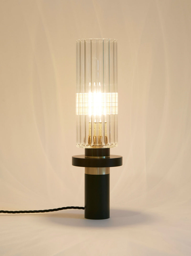 Alexandre Table Lamp by Marine Breynaert | The Oblist — glass and black base