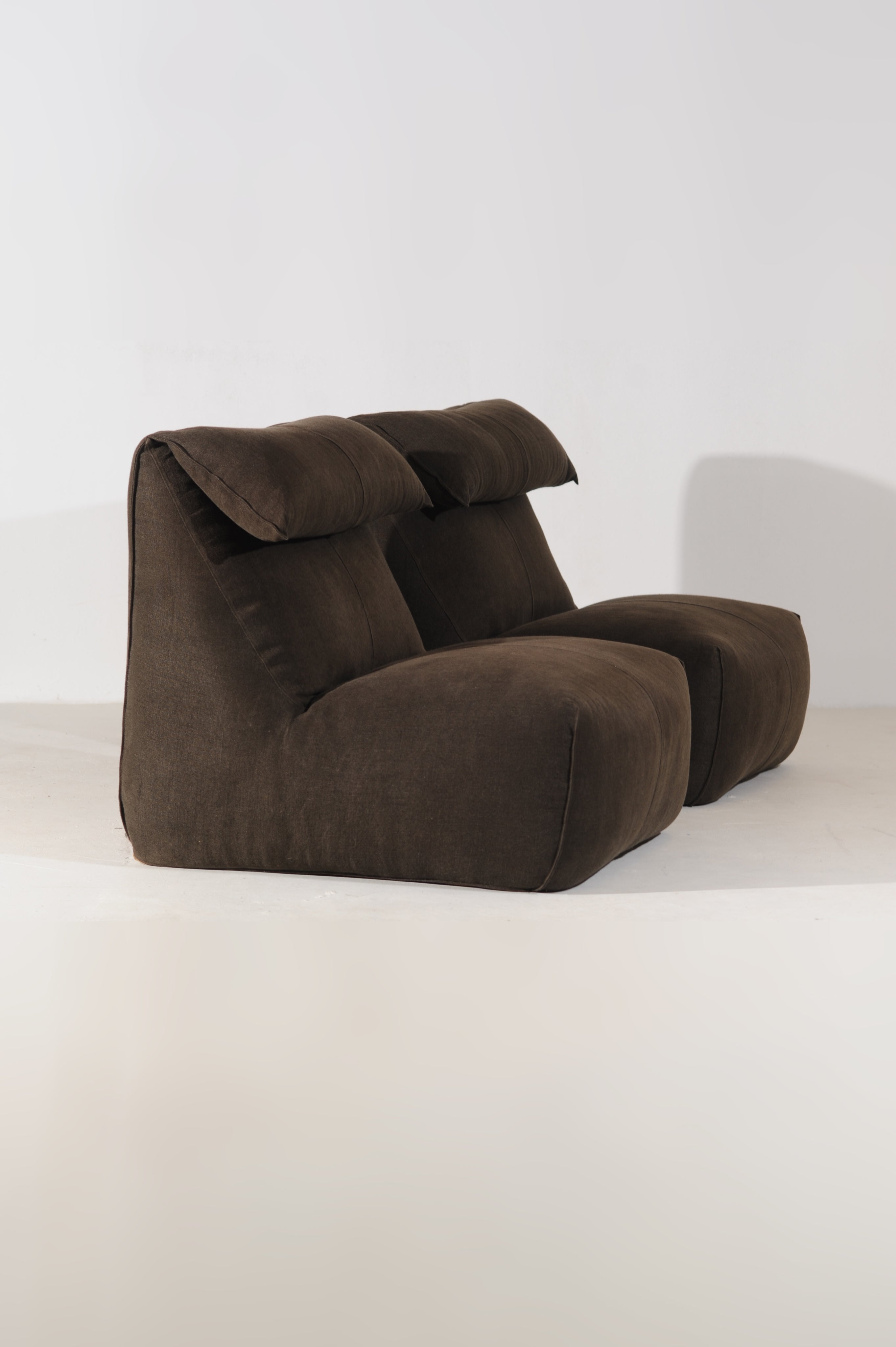 Rare Le Bambole Set of Lounge Chairs by Mario Bellini for B&B Italia, 1971 — in context