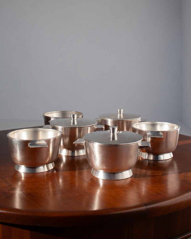 Arthur Krupp Milano Silver Plated Bowls Set by Malata Antwerp | The Oblist — silver plated, modern design