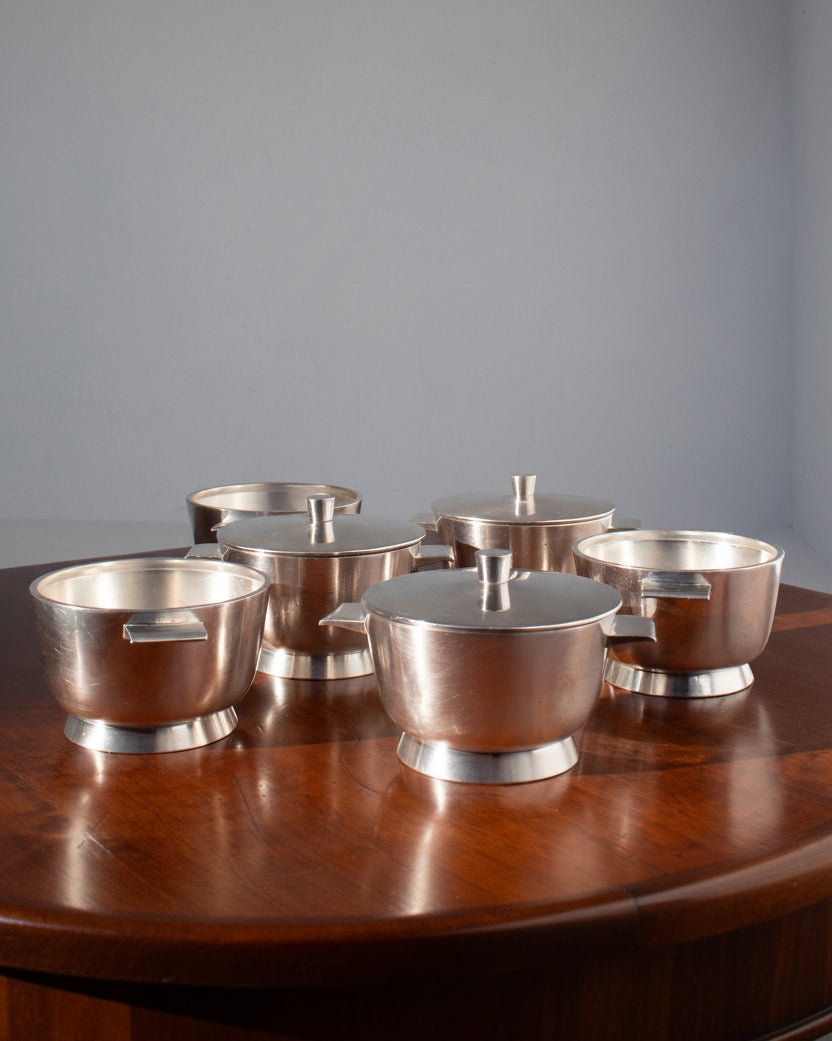 Arthur Krupp Milano Silver Plated Bowls Set by Malata Antwerp | The Oblist — silver plated, modern design