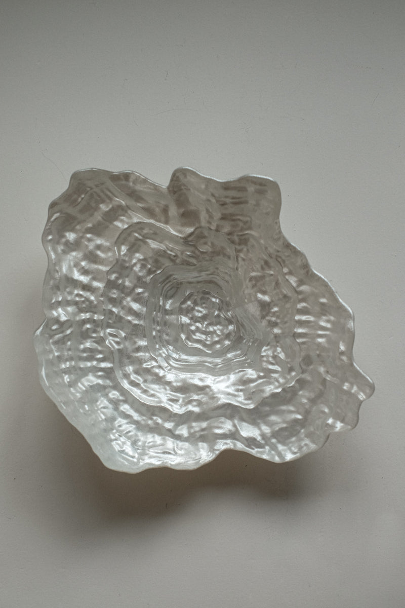 Glass Oyster Shaped Bowl by septembre studios | The Oblist