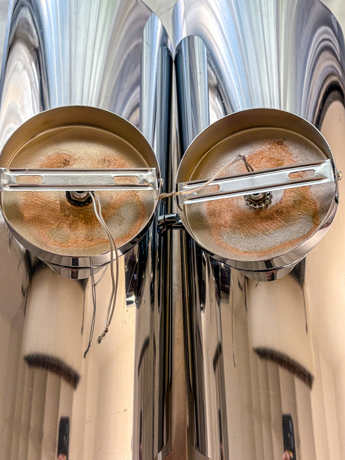 Pair of Space-Age wall Sconces, Max Sauze's style, France, Circa 1970's — view 9