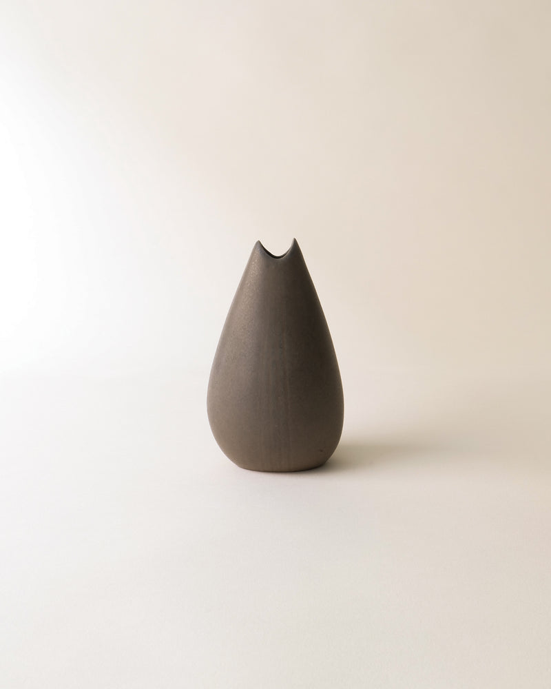 Vintage ceramic vase by Gunnar Nylund with distinctive notched rim