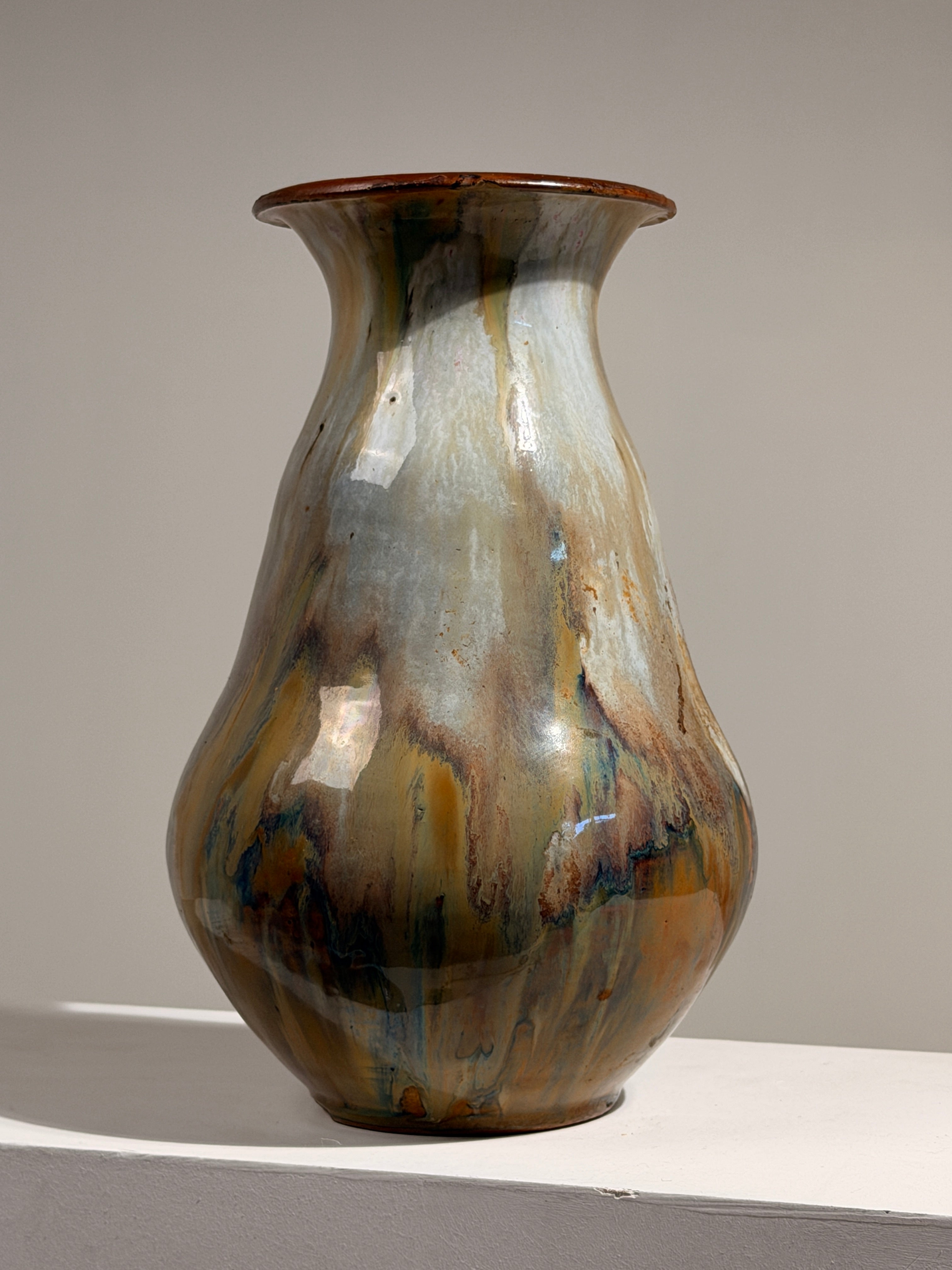 Large ceramic vase by Léon Lempereur, France, circa 1920 by Figuresdesign | The Oblist