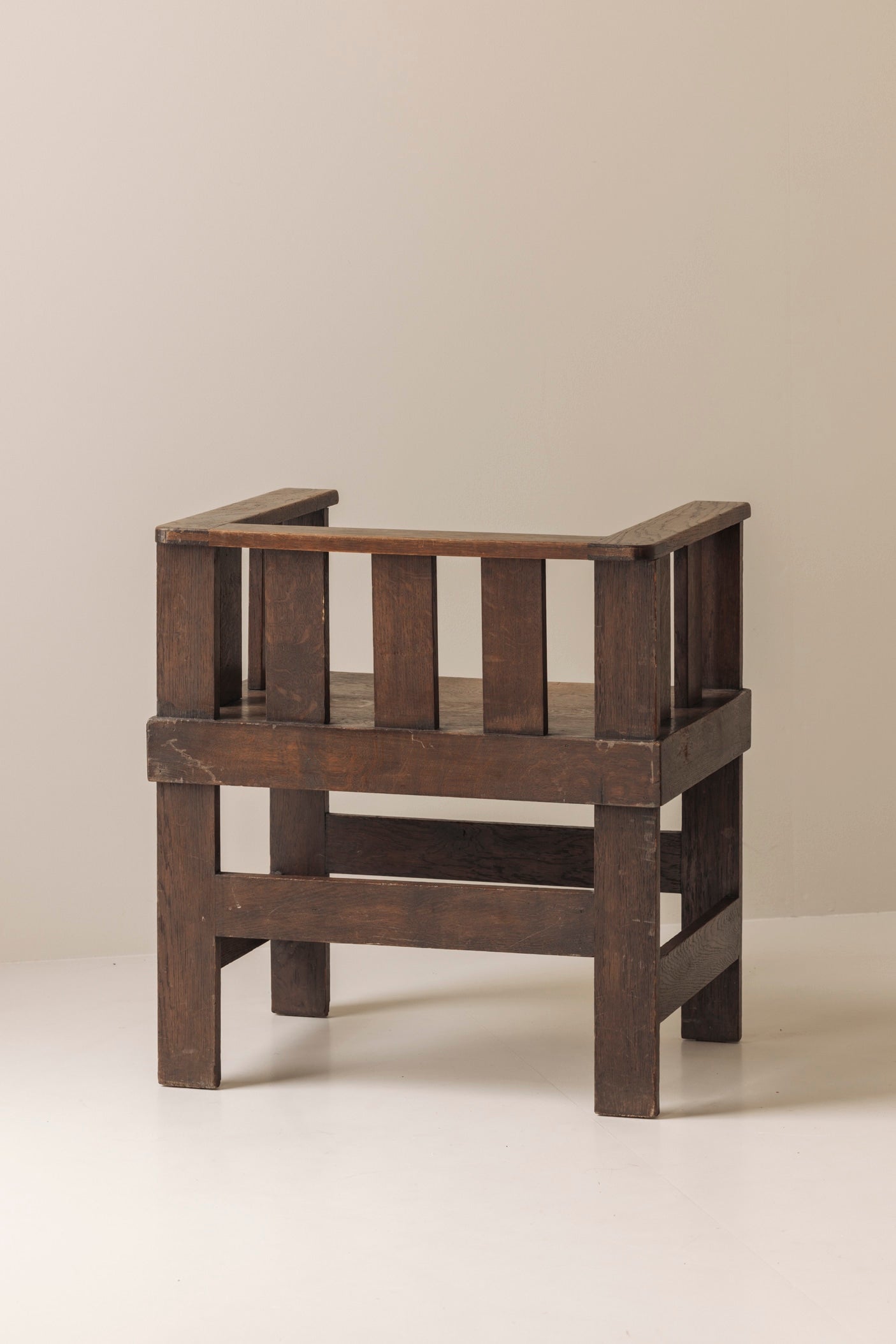 Rare French armchair in said oak, early 1930s. — view 9