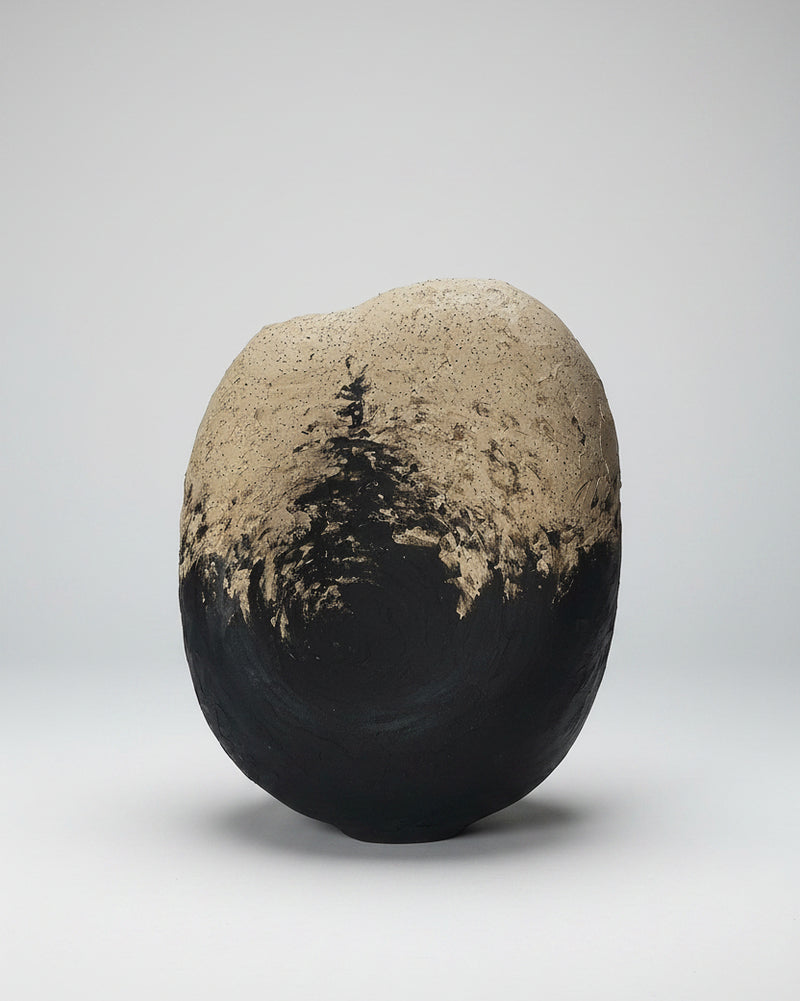 Modern Sculptural Earthwork Vessel – Gestural Collection - No 129 by Beverly Morrison - Sculptor | The Oblist