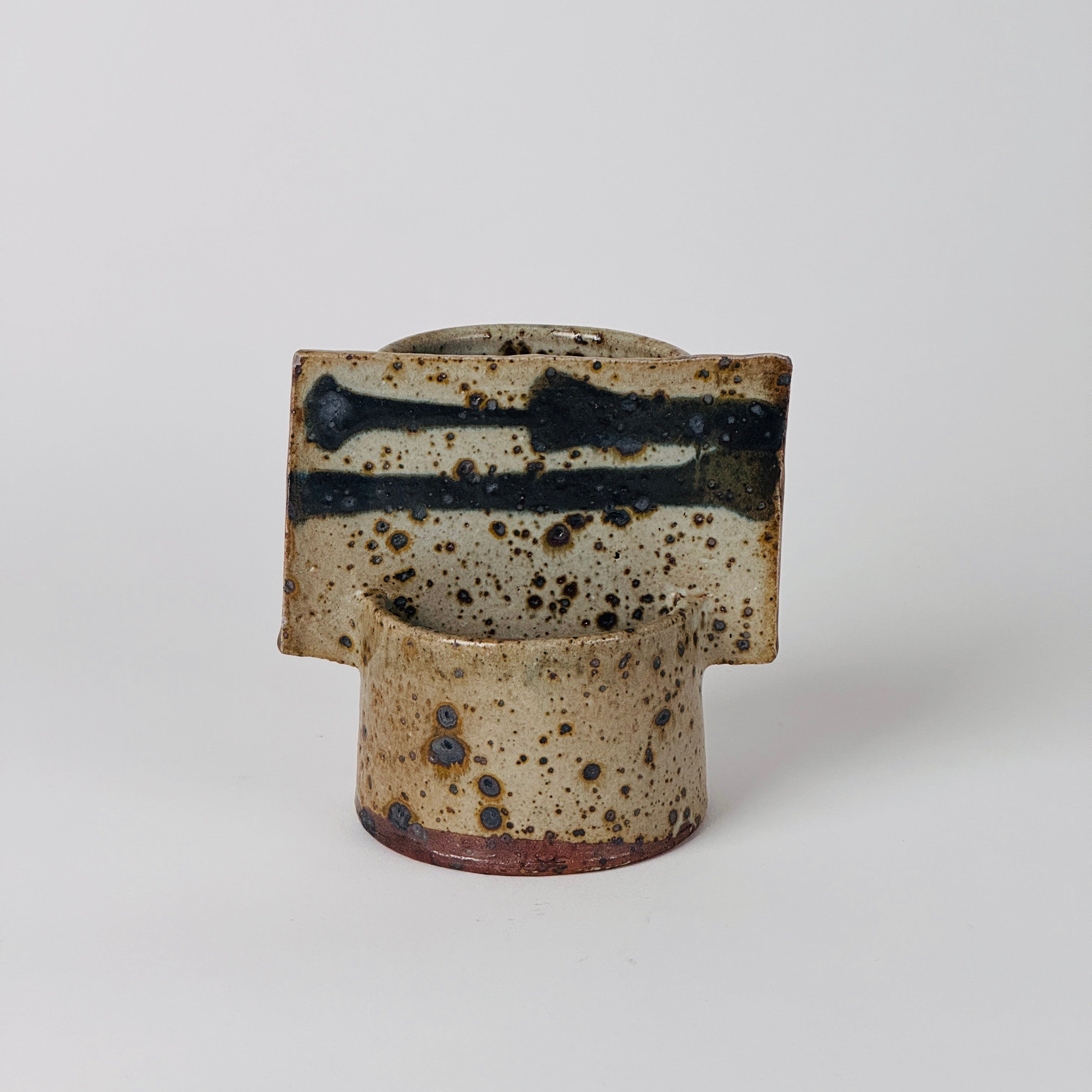 Geometric Vase by Gustave Tiffoche — side angle
