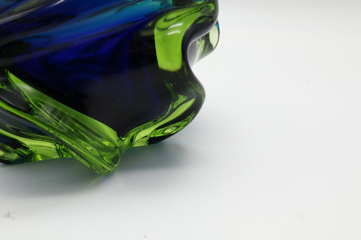 Mid-Century Murano Sculptural Glass Bowl – Italy, 1960s — lifestyle setting