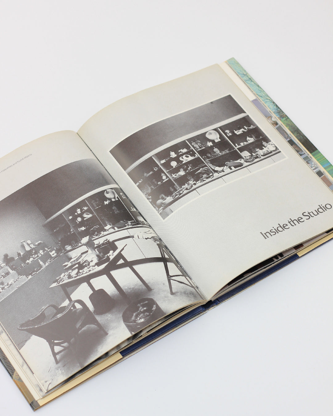 With Henry Moore — top view of open book on white surface