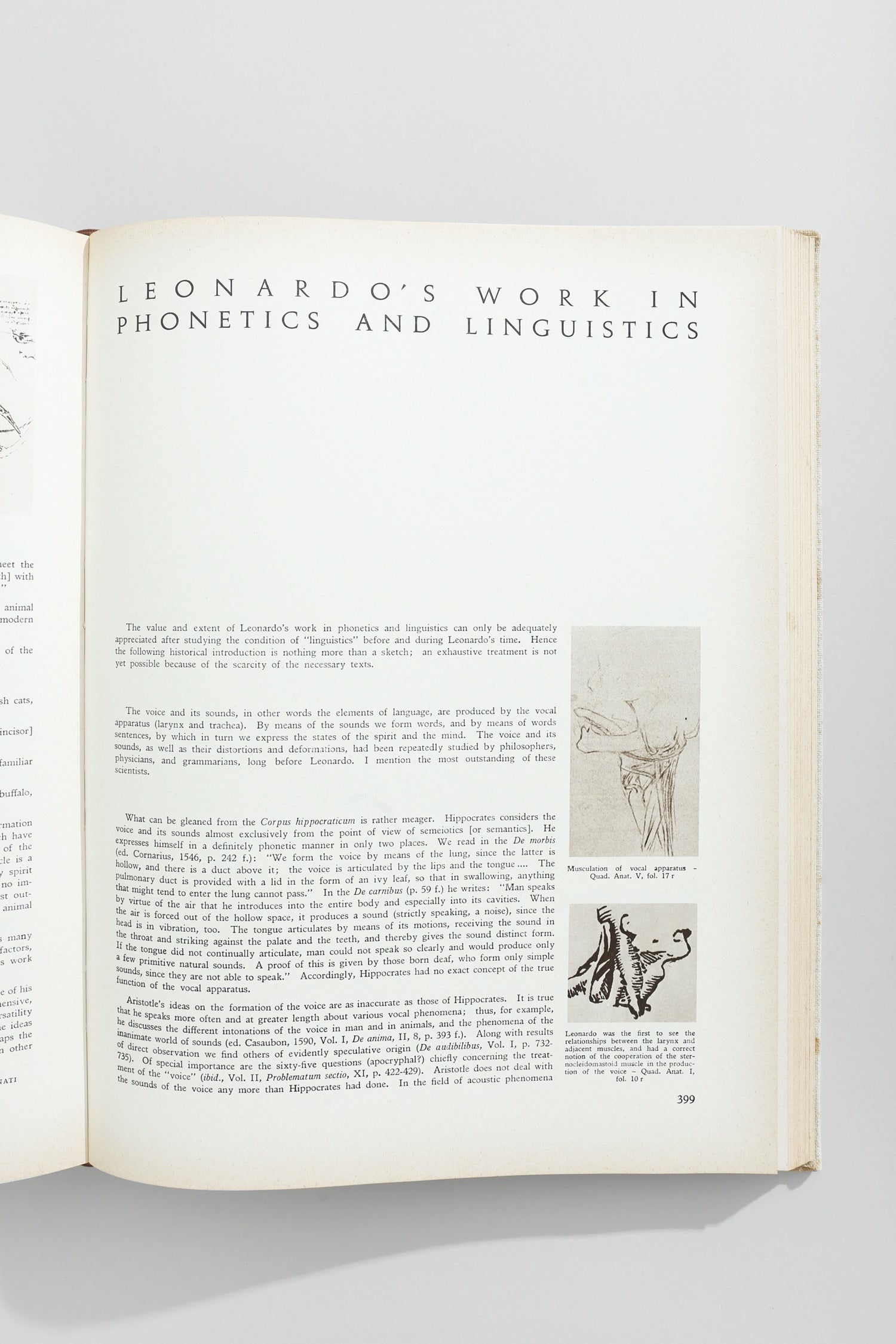 Leonardo da Vinci Book, 1956 — close-up