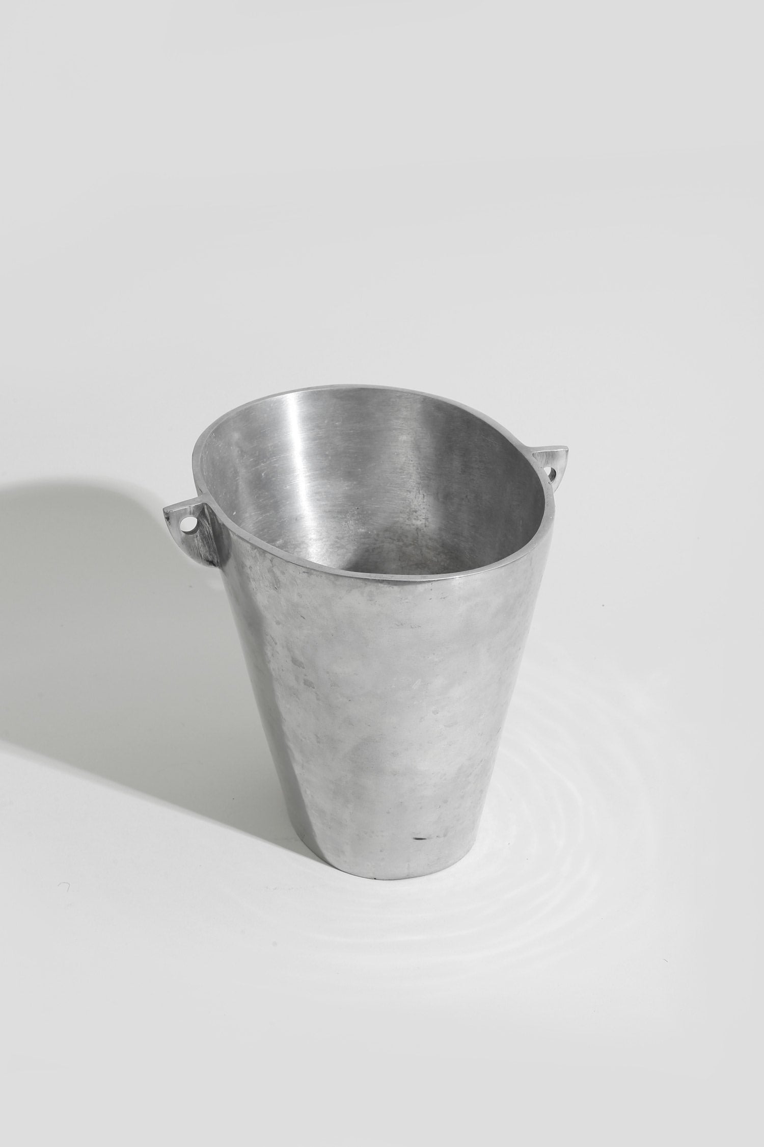 Form Sculpture Chrome Vase — close-up of polished chrome finish