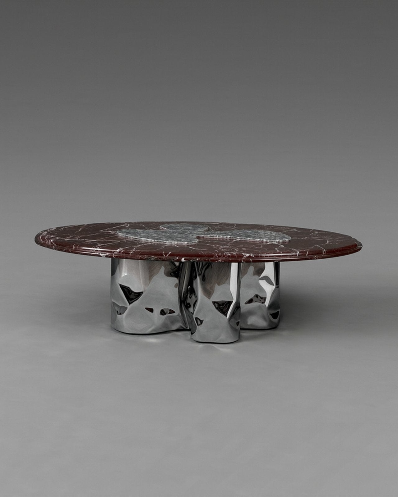 Steel and Stone Coffee Table - Reverie Series by Nitush Aroosh — side angle