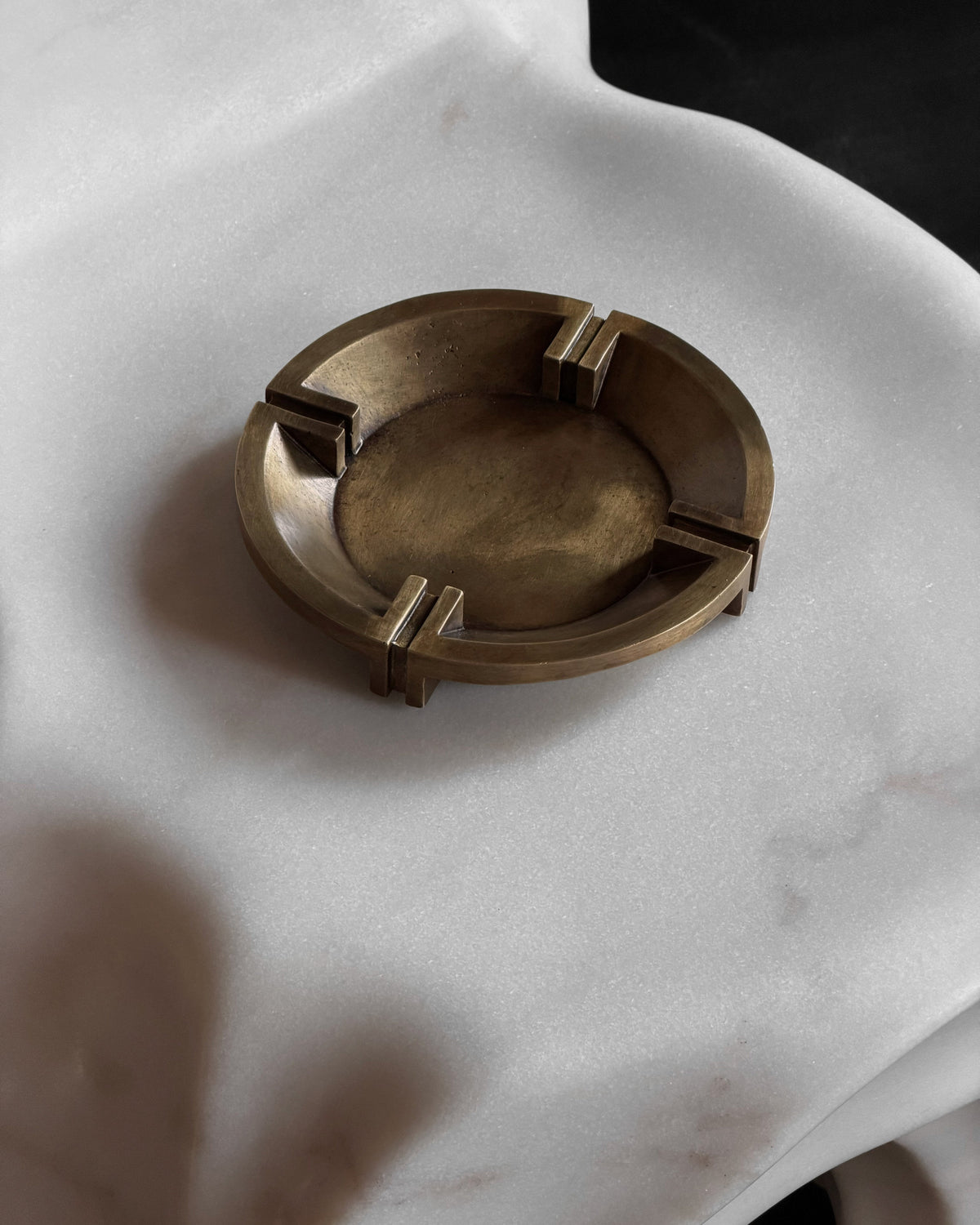 Cinis Tray (Aluminum or Bronze) — lifestyle setting