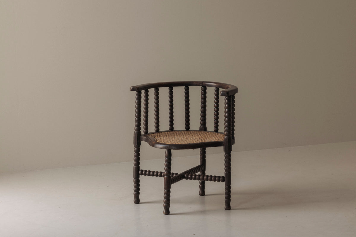 Charming Antique Corner Armchair, France circa 1900 — side angle