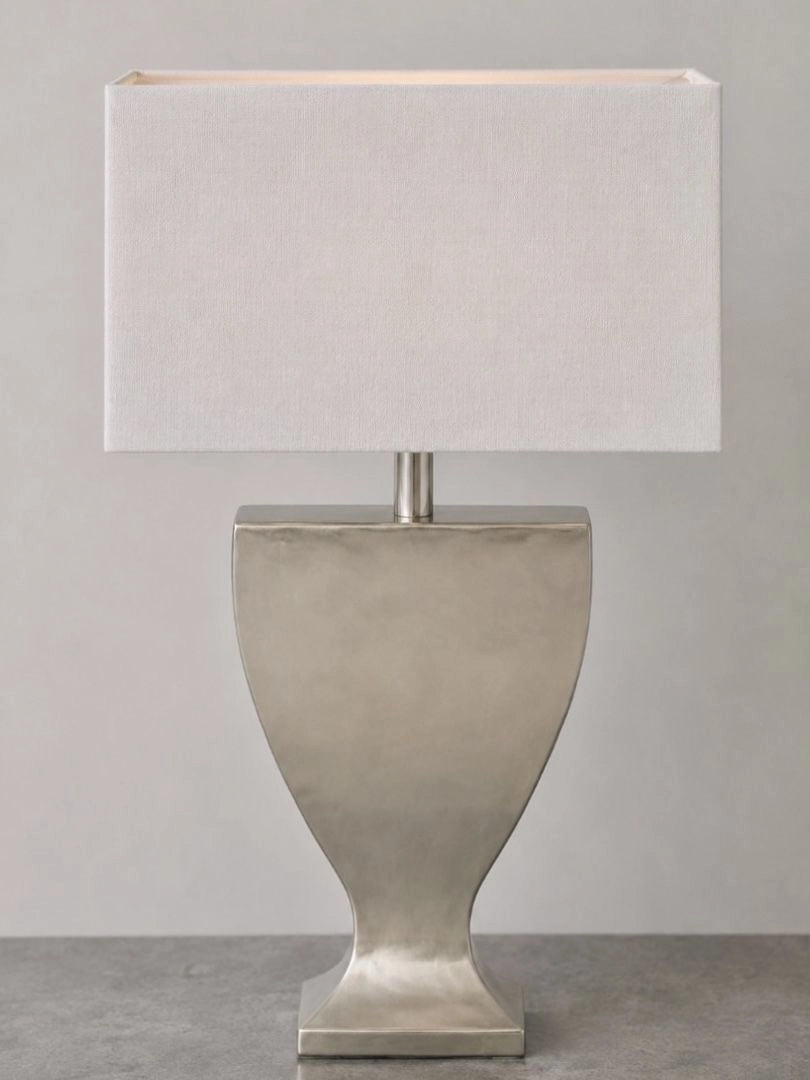 1990s Netherlands Heavy Aluminum Arch Lamp — lifestyle setting