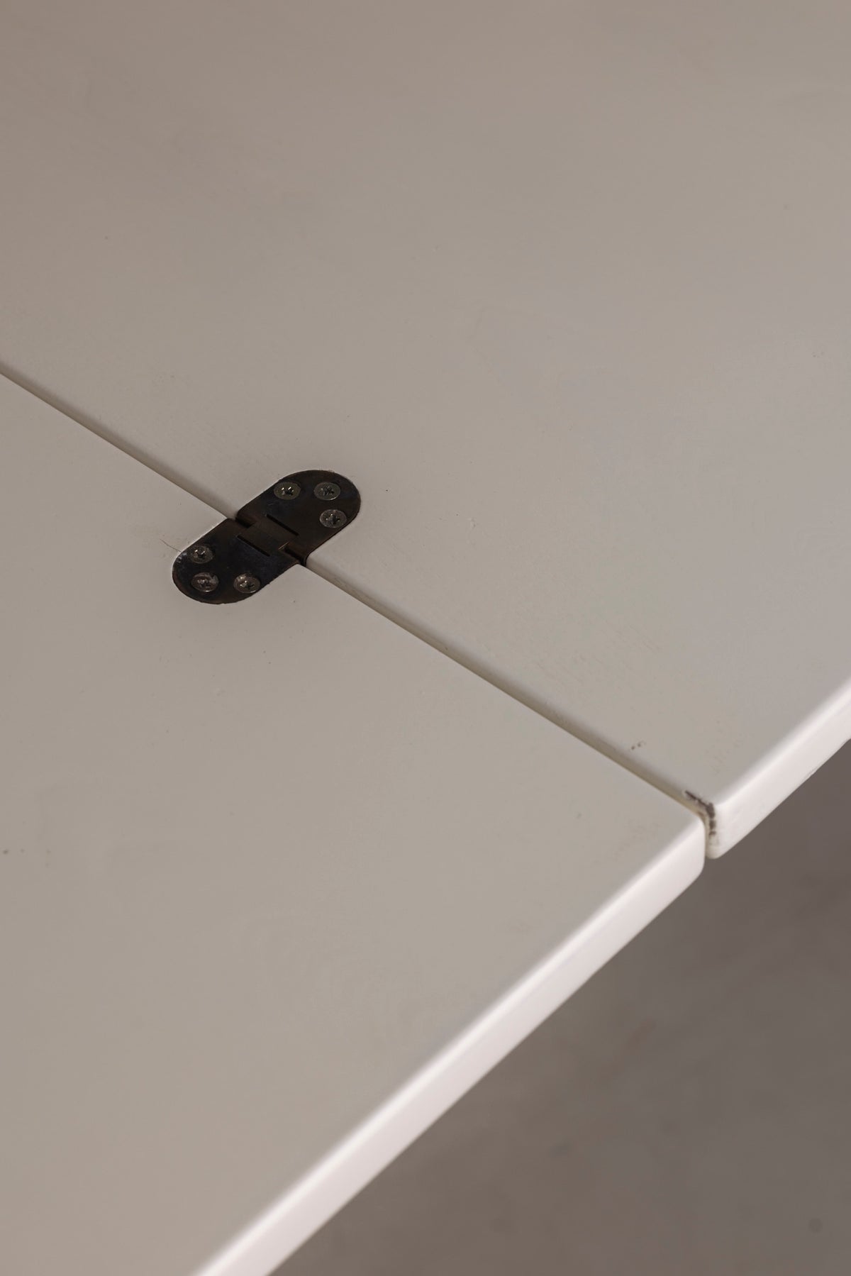 Italian White Lacquered Folding Table with Brass Details, 1960s — in context
