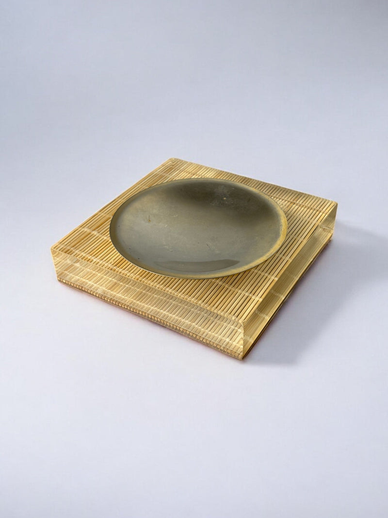 Lucite & Rattan Astray, Christian Dior Style, circa 1970 by Malamar Studio | The Oblist