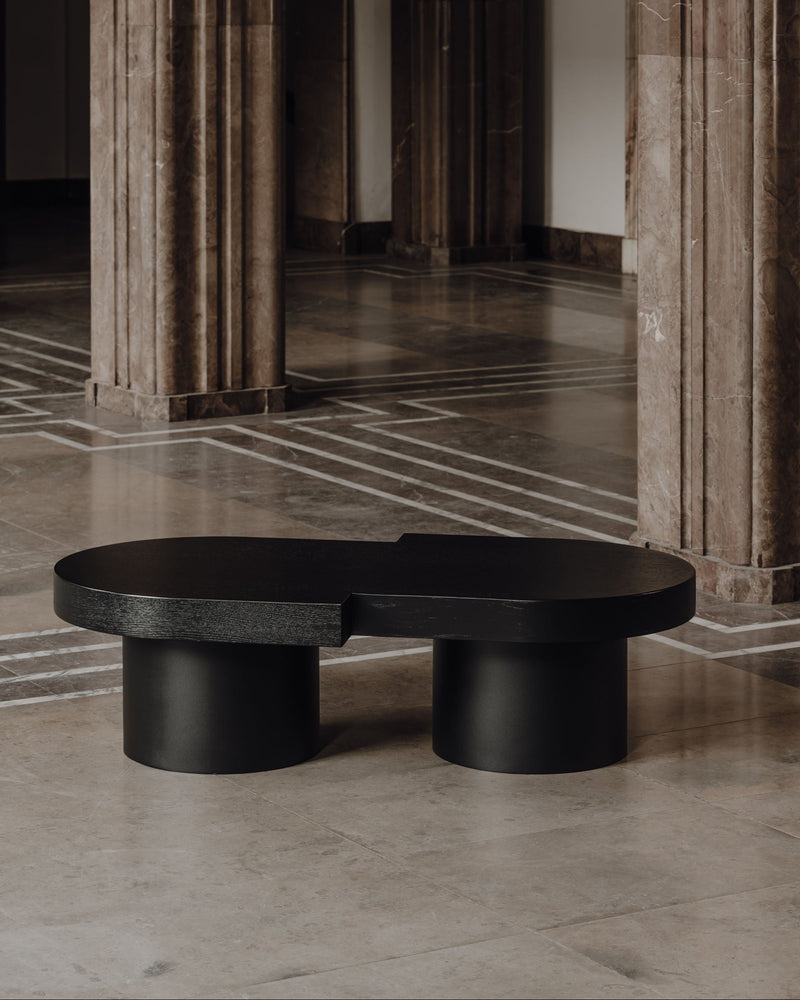 Coffee Table Object100 by NG DESIGN | The Oblist — black wood, modern design