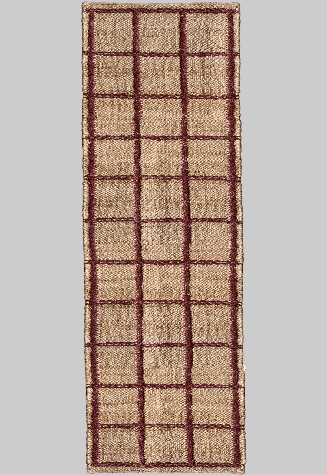 'Strata' Braided Jute Rug, Burgundy — view 11