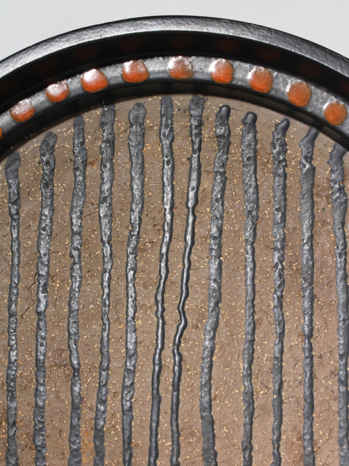 Mari Simmulson Geometric Large Ceramic Bowl, For Upsala-Ekeby, Sweden, 1960s — detail view