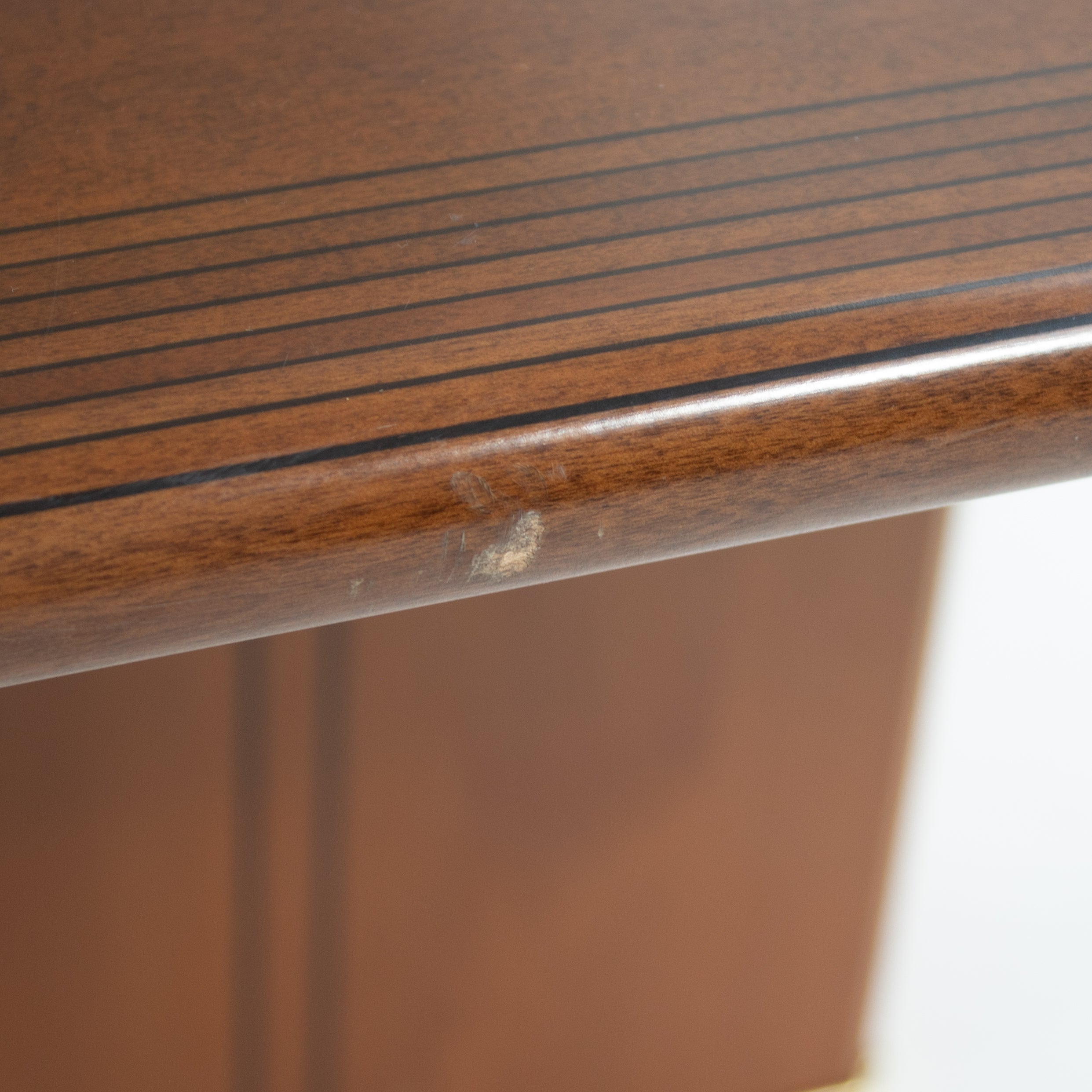 Afra & Tobia Scarpa Dining Table in Walnut with Graphic Inlay — view 10