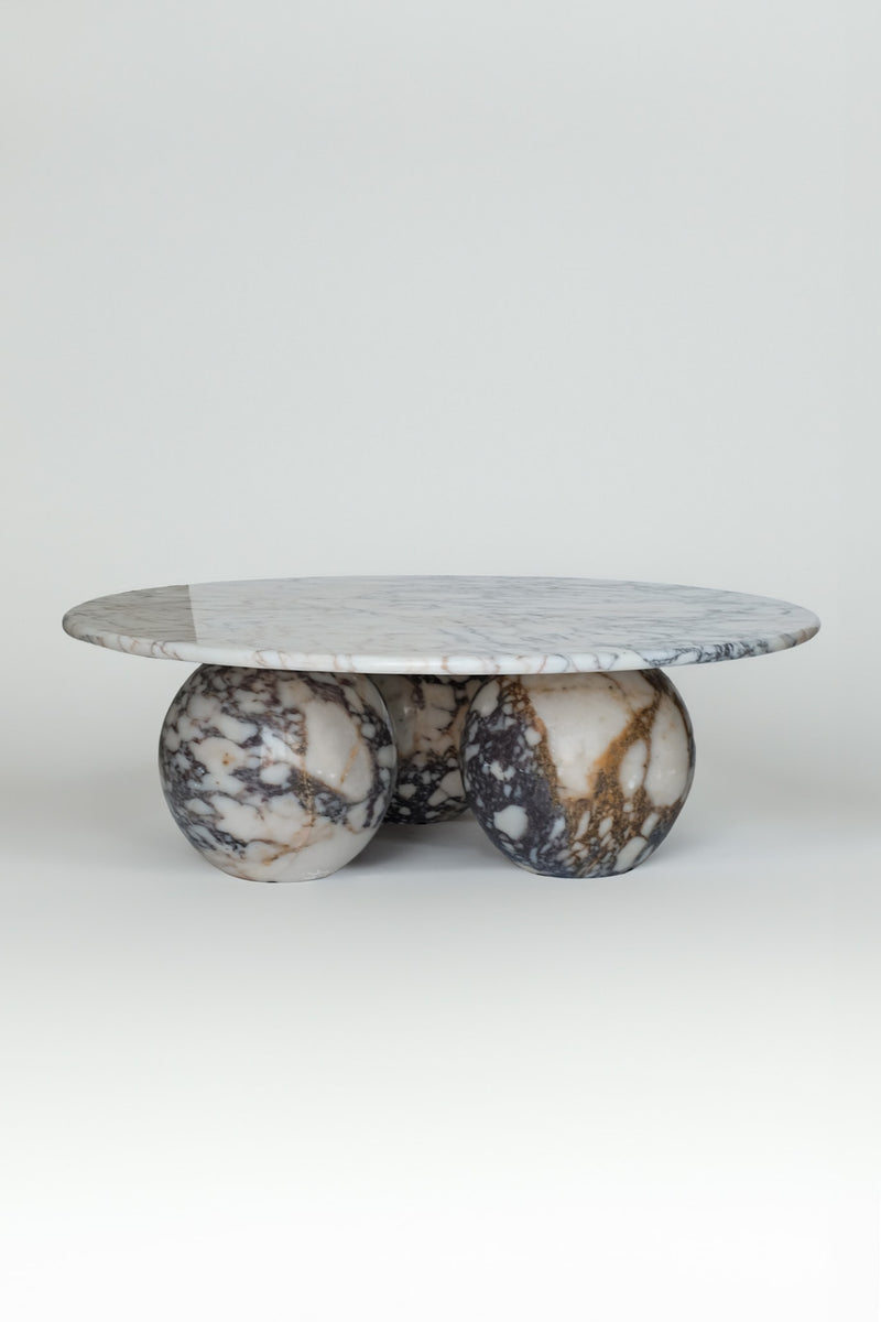 Sculptural Calacatta Viola Coffee Table by septembre studios | The Oblist