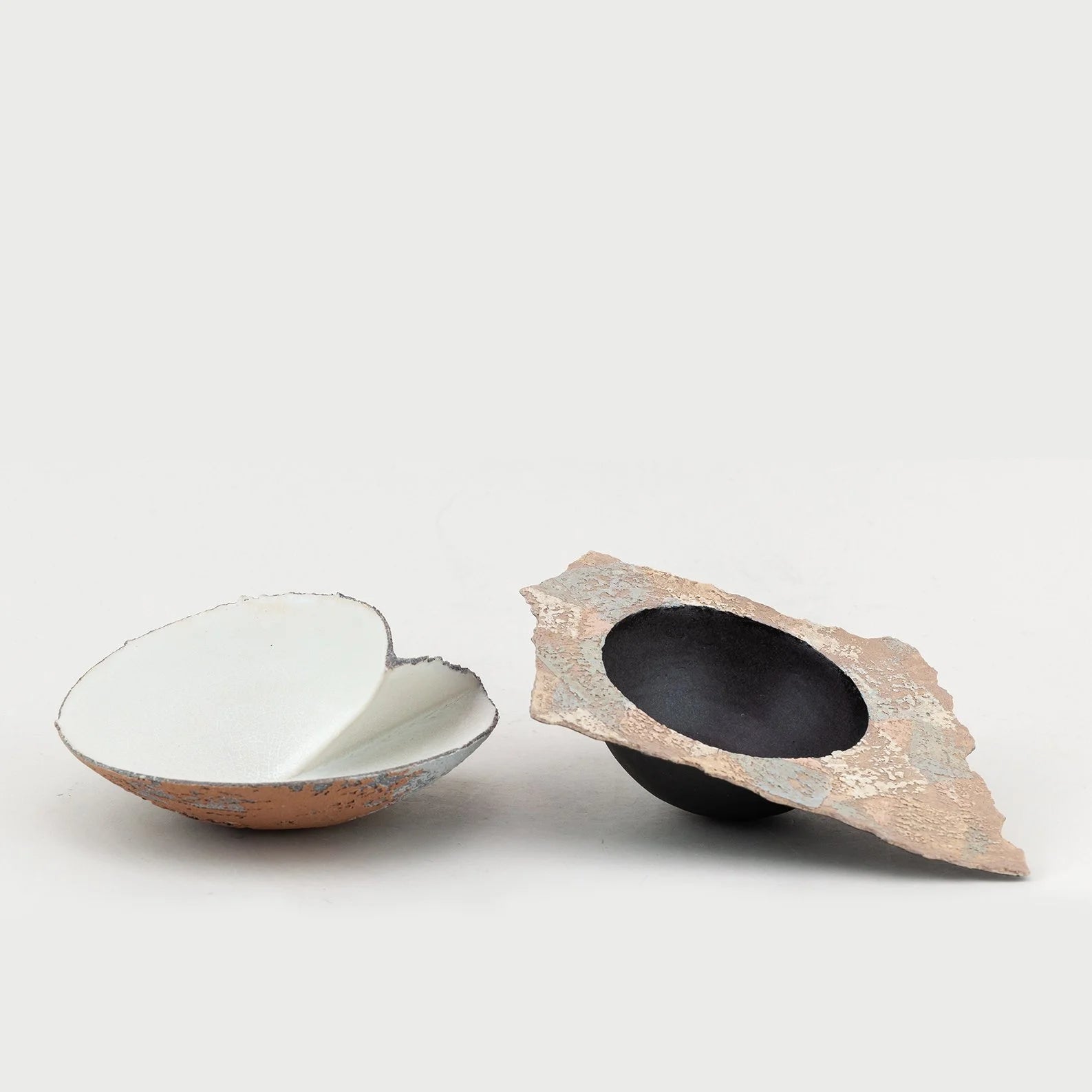 Pair of Decorative Sculptural Bowls — detail view
