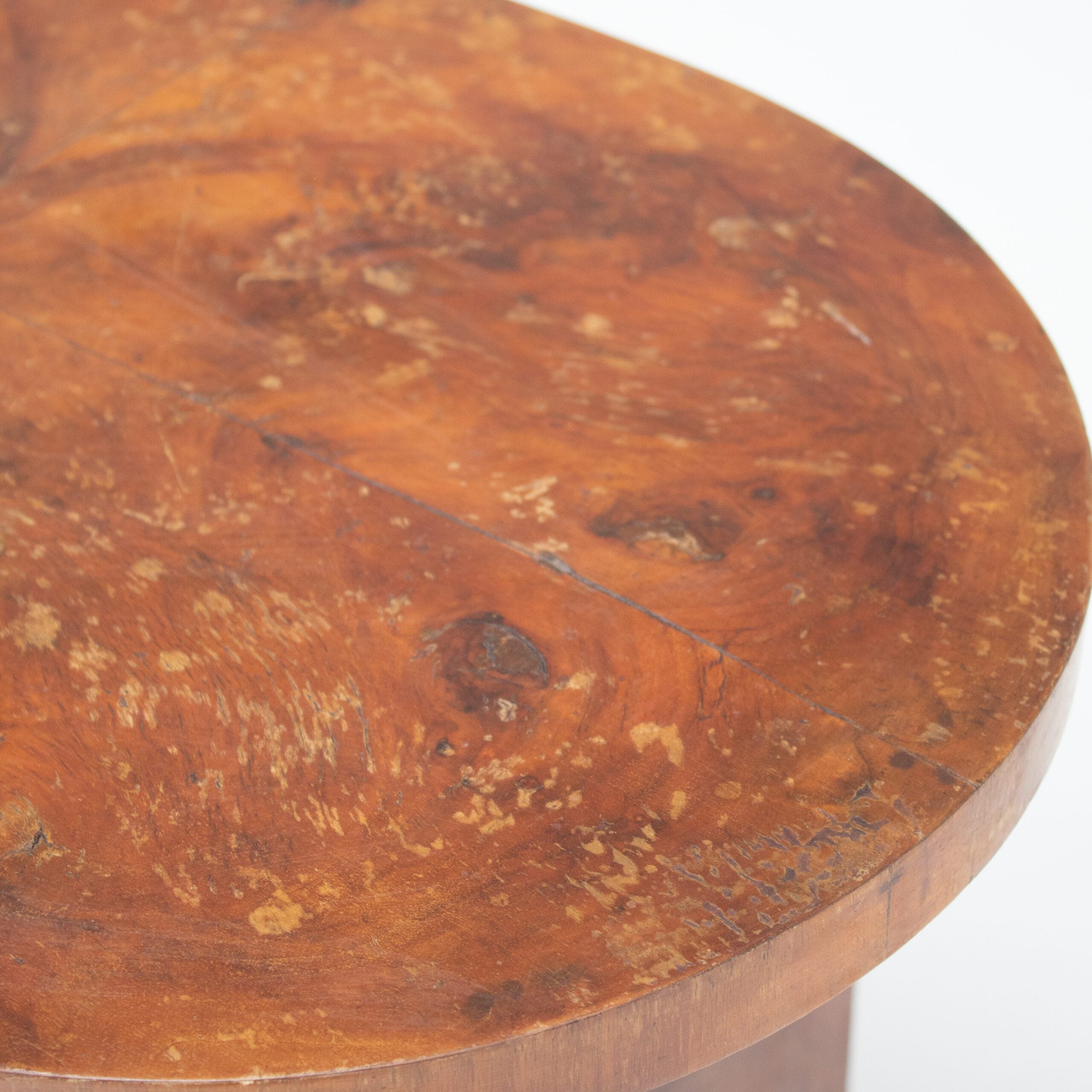 Art Deco Etagere Shelf Unit — close-up of wooden surface texture